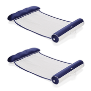 Premium Fabric Covered Hammock Pool Float, Classic Navy - FUNBOY